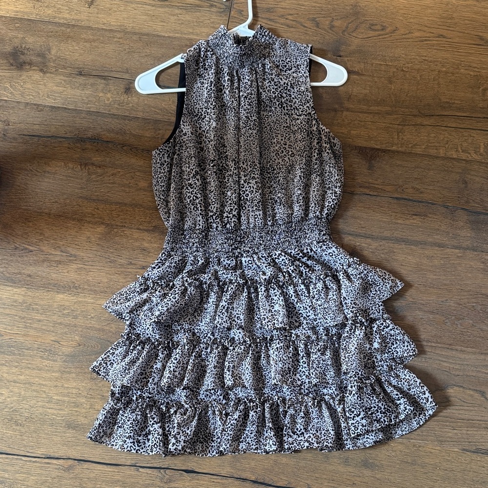 1. State Black and White Ruffle Dress